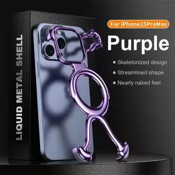 Роскошный чехол для телефона Magsafe из магнитного жидкого металла для iPhone 16 15 14 13 Pro Max с функцией рассеивания тепла и беспроводной зарядки в автомобиле For iPhone 15 Pro Max