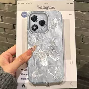 Роскошный чехол для телефона с бабочкой для девочек и женщин для Honor 400 Pro X9c Magic7 Magic6 200 Lite Smart X9a X8a X8b X8c X7c X6c Fundas Cover Honor X9c