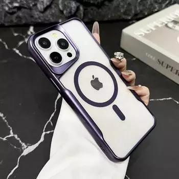 Роскошный чехол для телефона с беспроводной зарядкой для iPhone 11 12 13 14 15 Pro Max Plus, матовый бампер, мягкий магнитный прозрачный чехол iPhone 11 серебряный