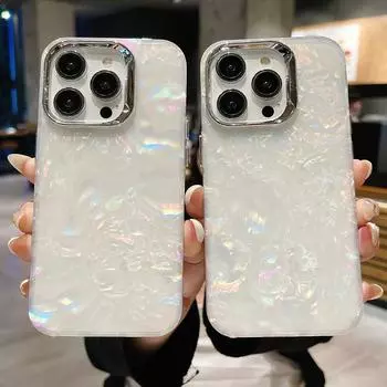 Роскошный чехол для телефона с градиентным рисунком Dream Shell для iPhone 14Pro Max 11 12 13 15 Pro Max X XR XS Max противоударный мягкий чехол IMD For iPhone XR бежевый