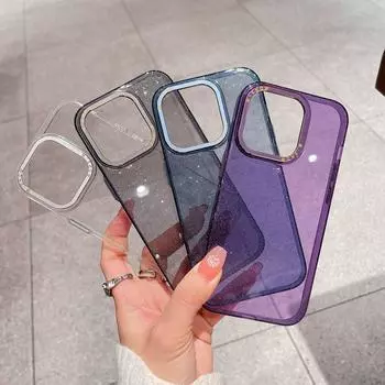 Роскошный чехол для телефона с изображением звездного неба и кристаллов для Iphone 14 12 13 Pro Max, прозрачный жесткий ПК + бампер из ТПУ, металлический чехол для нажатия клавиш камеры For iPhone 13 Pro