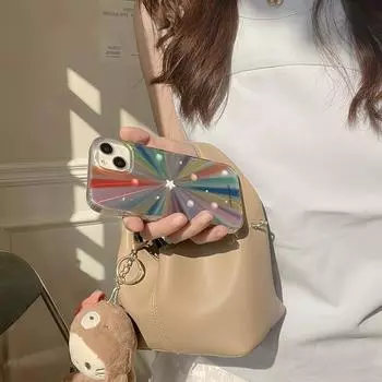 Роскошный чехол для телефона с лазерным блестящим радужным рисунком Camlet для iPhone 11 12 13 14 15 Pro Max Plus, противоударный чехол-бампер For iPhone 12pro