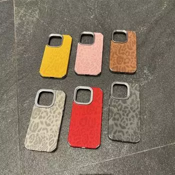 Роскошный чехол для телефона с леопардовым принтом и покрытием, чехол для iPhone 11 12 13 14 15 16 Pro Max Plus с большим отверстием, противоударный чехол для задней панели телефона iPhone 16 Pro Max чёрный