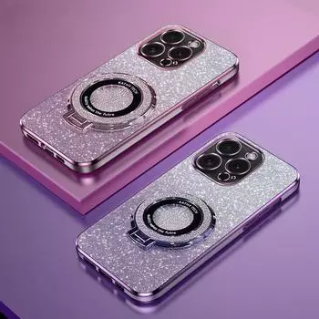 Роскошный чехол для телефона с магнитным держателем для iPhone 15 14 Pro Max 13 12 Mini 11 XR XS X 8 7 PIus SE 2020, силиконовый чехол Magsafe For iPhone 6 6S синий