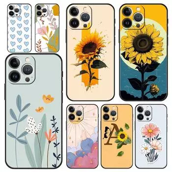 Роскошный чехол для телефона с милым мультяшным рисунком конфет для iPhone 15 14 13 12 mini 11 Pro Max XS X XR SE 7 8 Plus, мягкий черный чехол Funda iPhone 13 mini