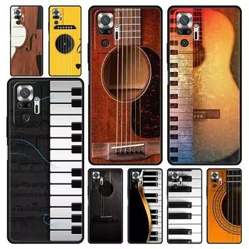 Роскошный чехол для телефона с музыкальным инструментом, гитарой и фортепиано для Xiaomi Redmi Note 12 11 10 Pro Plus 9S 9 8 7 9T 8T 9C 9A 5G K40, игровой чехол Redmi 9