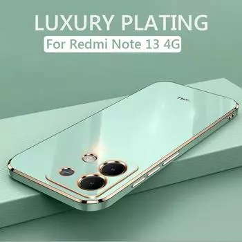 Роскошный чехол для телефона с покрытием для Xiaomi Redmi Note 13 4G 13 Pro Note13 Pro 4G противоударный мягкий чехол из ТПУ Fundas Redmi Note 13 4G чистый