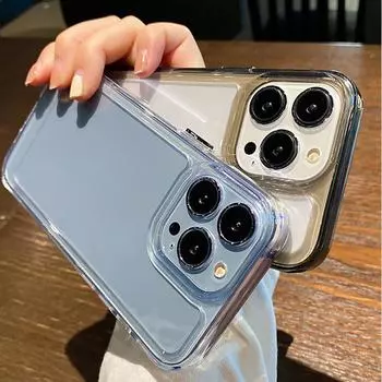 Роскошный чехол для телефона с прозрачным пространством для Iphone 11 12 13 14 Pro Max X Xs Xr 7 8 Plus Se 2 10, прозрачный кожаный бампер, задняя крышка For iphone XR чёрный