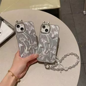 Роскошный чехол для телефона с разноцветными бриллиантами и морской звездой в бантике для iPhone 15 Pro Max 14 Plus 13 12 Pro 11, универсальный защитный чехол от падения iPhone 15 Pro Max