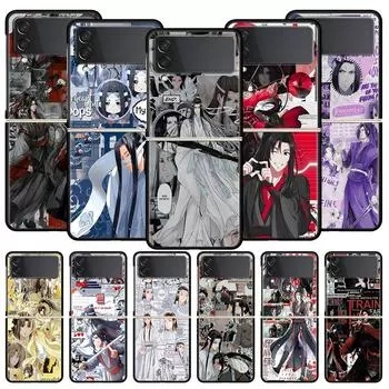 Роскошный чехол для телефона с рисунком аниме Mo Dao Zu Shi Wei Wuxian для Samsung GalaxyZ Flip 4, 5 раза, черный жесткий чехол для Samsung Z Flip 3 Galaxy Z Flip 3