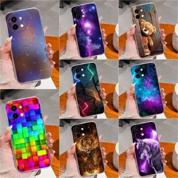 Роскошный чехол для телефона с рисунком звездного неба для Vivo Y100 (ИДН) V40 Lite Y38 V30e Y28 Y200E 5G (Индия) Чехол Anti Drop TPU Силиконовый Прозрачный Корпус Корпуса Vivo Y38 5G