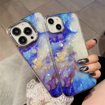 Роскошный чехол для телефона с текстурой мрамора и камня для iPhone 15 Pro Max 14 Pro 13 12 11 Pro Max, противоударный бампер, мягкая задняя крышка IMD For iPhone 11