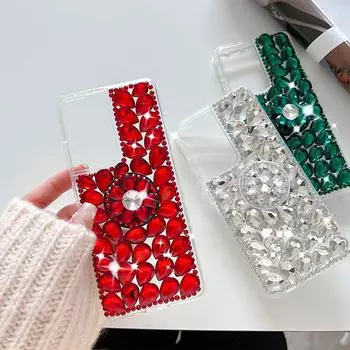 Роскошный чехол для телефона со стразами для Samsung Galaxy S22 Ultra S21 Plus S20 Fe Note 20 10 Plus S10 Plus Diamond Cover с кронштейном For Galaxy S22