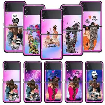 Роскошный чехол для телефона Super Mom Baby Girl для Samsung Galaxy Z Flip 4 Z Flip3 5g, чехол для Galaxy Z Flip Pc, твердый чехол Couqe Fundas Samsung Z Flip