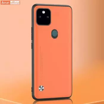 Роскошный чехол из искусственной кожи для Google Pixel 5 5A 5G 6A 6 7 Pro, противоударный силиконовый чехол для телефона Google Pixel 4A 4 XL 4XL 5 For Pixel 4 оранжевый