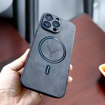 Роскошный чехол из искусственной кожи для iPhone 15 14 13 12 11 Pro Max 15Pro 14Pro 13Pro iPhone15 iPhone14 для Magsafe, чехол для беспроводной зарядки a iPhone 11 кофейный