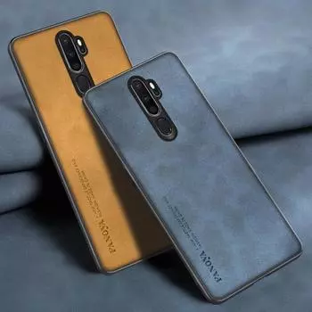 Роскошный чехол из искусственной кожи для OPPO A5 A9 2020, деловой матовый силиконовый защитный чехол для телефона OPPO A5 2020 A11 A11X Coque For OPPO A5 2020 чёрный