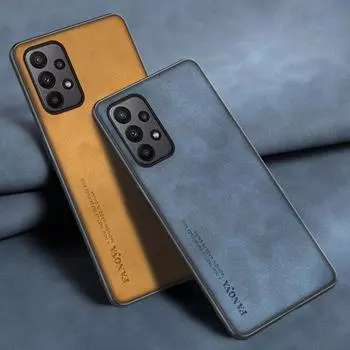 Роскошный чехол из искусственной кожи для Samsung Galaxy A13 A23 A33 A53 A73 5G, матовый силиконовый чехол для телефона Samsung A52 A52S A72 Coque For Samsung A13 4G красный