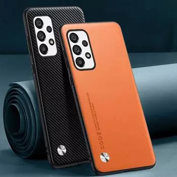 Роскошный чехол из искусственной кожи для Samsung Galaxy A13 4G A23 A33 A53 A73 5G A03 A03S задняя крышка силиконовый защитный чехол для телефона Coque For Samsung A73 5G матовый черный