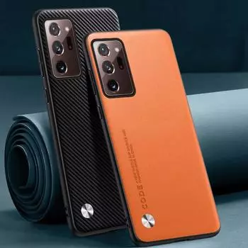 Роскошный чехол из искусственной кожи для Samsung Galaxy Note 20 Ultra, задняя крышка, матовый силиконовый защитный чехол для телефона Samsung Note20 Ultra For Galaxy Note 20 чёрный