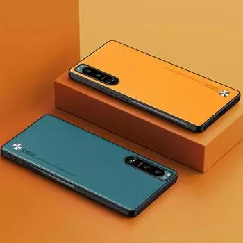 Роскошный чехол из искусственной кожи для телефона Sony Xperia 1 5 III, задняя крышка, матовый силиконовый противоударный защитный чехол для Sony Xperia5 III For Xperia 1 III чёрный