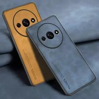 Роскошный чехол из искусственной кожи для Xiaomi Redmi A3, задняя крышка, матовый силиконовый противоударный чехол для телефона с полной защитой для Redmi A1 A2 Plus For Redmi A3 чёрный