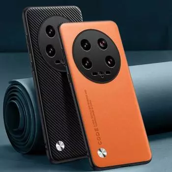 Роскошный чехол из искусственной кожи для Xiaomi 14 Ultra, задняя крышка, матовый силиконовый чехол для телефона с полной защитой для Xiaomi Mi 14 Pro 5G Mi14 For Xiaomi 14 Ultra чёрный