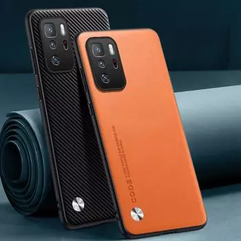 Роскошный чехол из искусственной кожи для Xiaomi Poco X3 GT, матовый силиконовый чехол с полной защитой камеры, чехол для телефона PocoX3 GT X3GT 5G Coque For Poco X3 GT оранжевый