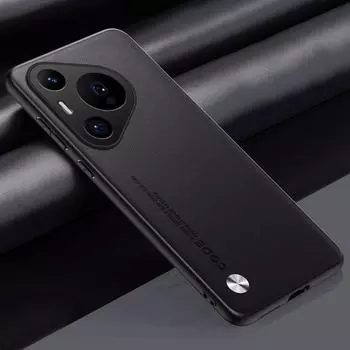 Роскошный чехол из искусственной ПУ кожи для Huawei Pura 70 Pro Plus, задняя крышка, матовый силиконовый чехол для телефона с полной защитой для Huawei Pura 70 Ultra For Pura 70 чёрный