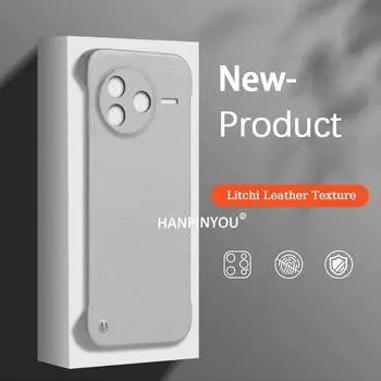 Роскошный чехол из кожи личи для Xiaomi Redmi K80 K70 K60 K50 K40 Pro Ultra Gaming K70E, ультратонкий безрамный матовый жесткий чехол для ПК с защитой от отпечатков пальцев Redmi K80 чёрный