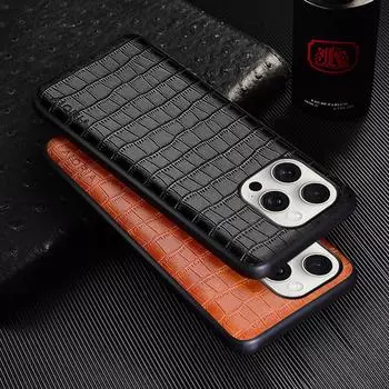 Роскошный чехол из крокодиловой кожи для iPhone 16 Pro Plus Max, задняя крышка для iPhone 16 pro max, чехол iPhone 16 чёрный