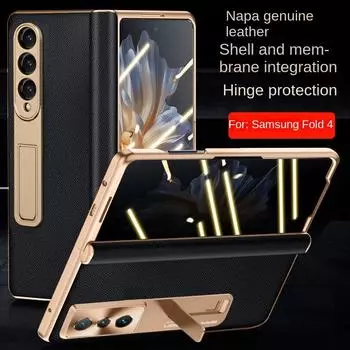 Роскошный чехол из натуральной кожи для Samsung Galaxy Z Fold 5, чехол из кожи наппа для Galaxy Z Fold 4, противоударный защитный чехол с подставкой Galaxy Z Fold5