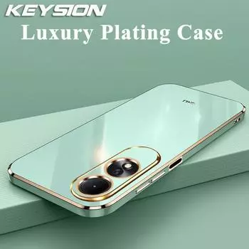 Роскошный чехол KEYSION для OPPO A60, мягкий силиконовый квадратный противоударный чехол из ТПУ из ТПУ, задняя крышка для телефона OPPO A60 for OPPO A60 белый