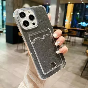Роскошный чехол-кошелек для хранения карточек для iPhone 15 Pro Max 11 12 13 14 Plus, противоударный блестящий блестящий чехол для женщин For iphone15Plus