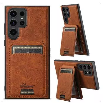 Роскошный чехол-кошелек для телефона с держателем для карт, кожаный магнитный карманный чехол для Samsung Galaxy S24 S23 S22 Plus Ultra Note 20Ultra Samsung Note 20 Ultra чёрный