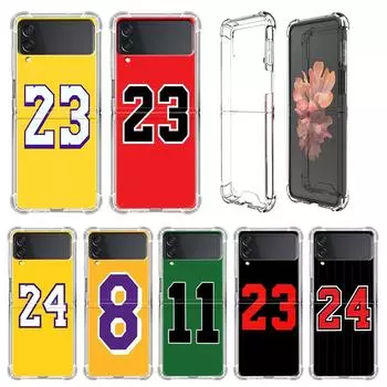 Роскошный чехол Lucky Number для Samsung Galaxy Z Flip 3 4 5g Funda Z Flip3, прозрачный жесткий противоударный чехол для ПК, чехол для телефона Samsung Z Flip 5G