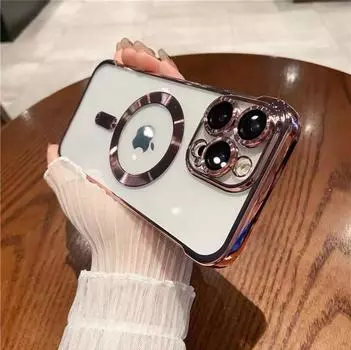 Роскошный чехол Magsafe без границ с беспроводной зарядкой для iPhone 11 12 13 14 15 Pro Max Plus, ультратонкий магнитный чехол-бампер ForiPhone 11Pro