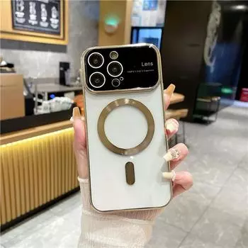 Роскошный чехол Magsafe для iPhone 14 Pro Max с магнитной рамкой и рамкой для телефона iPhone 11 12 13 14 Plus X XR XS, защитный чехол для объектива For iPhone 13