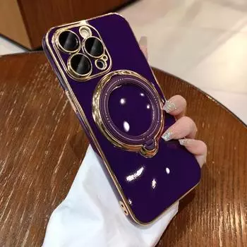 Роскошный чехол Magsafe с беспроводной зарядкой для iPhone 11 12 13 14 15 Pro Max X Xs Max XR 7 8 Plus, чехол-бампер с магнитным кольцом For iPhone 11
