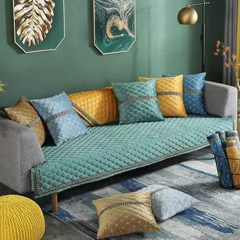 Роскошный чехол на диванную подушку на все времена года, противоскользящая подушка, простое и модное диванное полотенце, тканевая спинка 70*70cm
