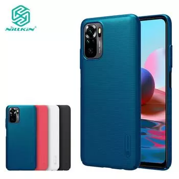 Роскошный чехол Nillkin для телефона Xiaomi Redmi Note 10 4G Redmi Note 10S, жесткий ПК, противоударный суперматовый экран Redmi Note 10 4G чёрный