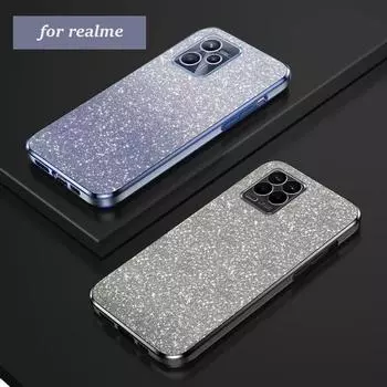 Роскошный чехол Realme8 8pro с градиентным блестящим покрытием для Oppo Realme 8 9 11 Pro Plus 4G 5G 7i 5i 6i 9i 5S 5 pro, чехол Realme9 9pro Realme 11 Pro фиолетовый