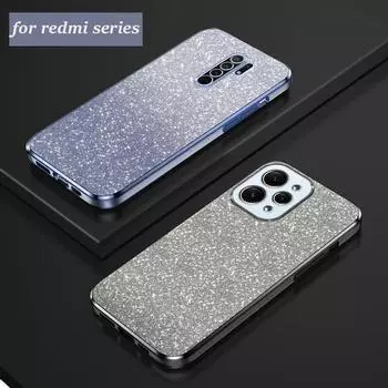 Роскошный чехол Redmi9 с градиентным блестящим покрытием для Xiaomi Redmi Note 9 Pro max 9s 9c 9 9a redmi 9c nfc 9a, чехол Note9 9pro 9s Redmi 12 синий
