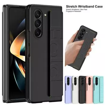 Роскошный чехол-ремешок для запястья для Samsung Galaxy Z Fold 6, защитный чехол для Galaxy Z Fold 5, 4, 3, 2, ударопрочный, цветной, с полной защитой For Galaxy Z Fold 2 белый
