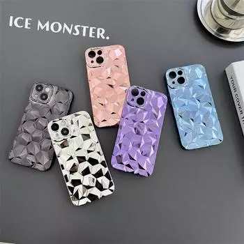 Роскошный чехол с 3D-ромбовидным покрытием для iPhone 15 Pro Max 14 Plus 13 12 11 7 8Plus SE 2020, чехлы «все включено» для защиты от падения iPhone 15 Pro Max чёрный