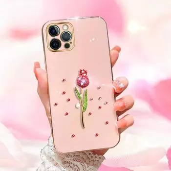 Роскошный чехол с 6D покрытием Crystal Rose для iPhone 14 13 11 Pro Max 12 Samsung Galaxy S22 Ultra S21 A12 S20 A52S Infinix Tecno, мягкий чехол для телефона из ТПУ iPhone 11 ярко-зеленый