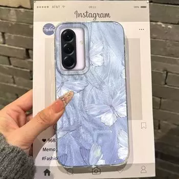 Роскошный чехол с бабочками для девочек для Samsung Galaxy A56 A16 A26 A36 A06 A55 A35 A25 A15 A12 A32 A54 S24 S25 S22 S23 FE Fundas Чехол Samsung Galaxy A16