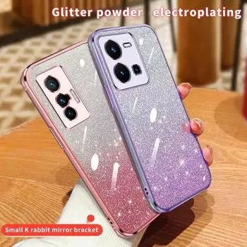 Роскошный чехол с блестящим покрытием X70 x90 x80 для Vivo X90 X60 X80 X21 X23 X27 x90 pro, прозрачный чехол Vivo S12 S17 S16 S15 S12 pro vivo X21 синий