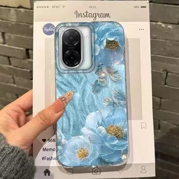 Роскошный чехол с цветами для девочек и женщин для Xiaomi Redmi Note 14 Pro 14C 13C 10 9A 9C 13 12 11 10S 9 8 Plus A5 A4 A3 A2 A1 Fundas Cover Redmi Note 13 5G белый