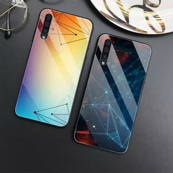 Роскошный чехол с геометрическим узором для Samsung Galaxy A52 A70 A71 A73 A53 A13 5g A03 A72 A22 A21s A03 Core A42, чехол из закаленного стекла Capinha For Samsung A12